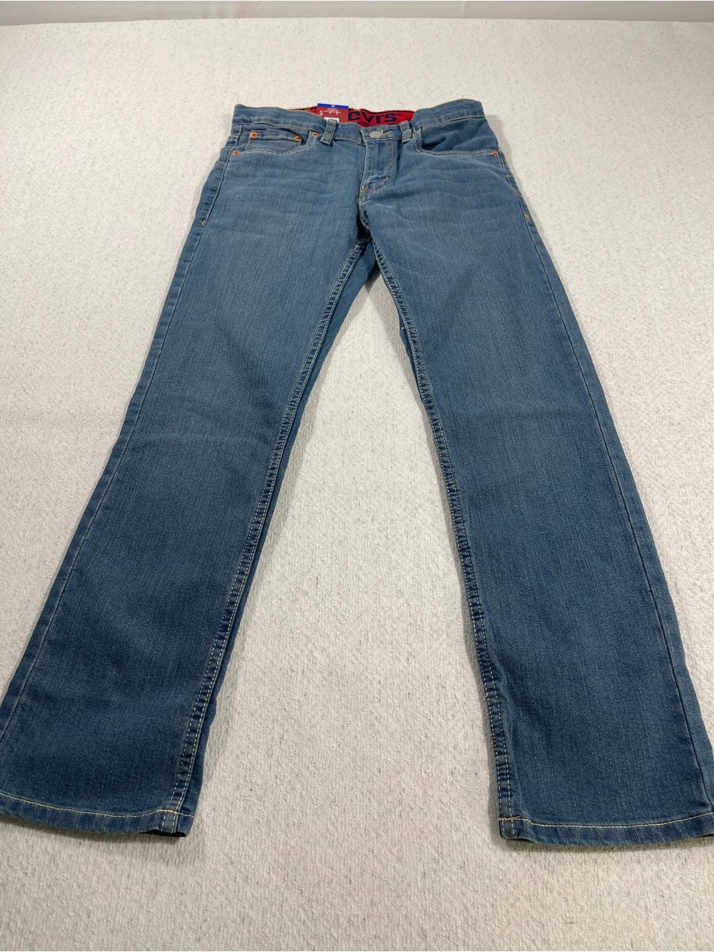 Levi's 511 Boys Slim Blue Denim Jeans Sz 12 26in Inseam Stretch Adj Waist.#0693
